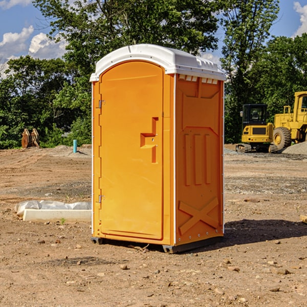 how often are the portable restrooms cleaned and serviced during a rental period in Reedsport